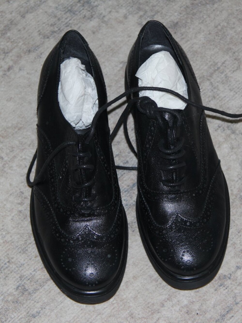Peroni "Made in Italy" Black Leather Platform Wingtip Brogues  BN